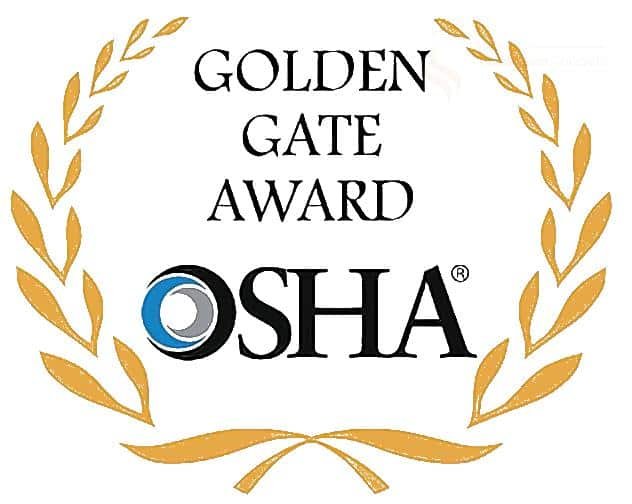 Solid State Concrete Fargo - OSHA Golden Gate Safety Award for construction excellence